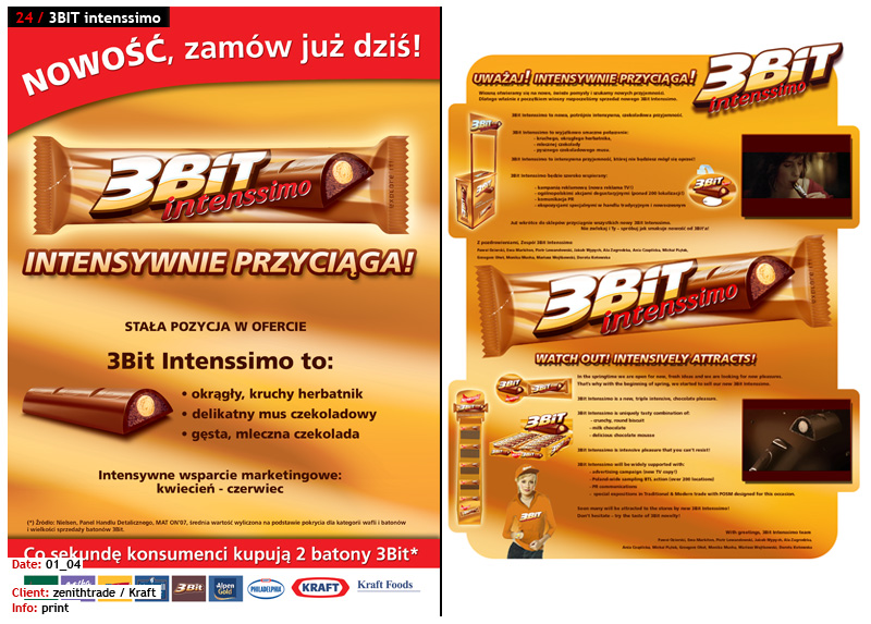 3Bit intenssimo reklamy prasowe