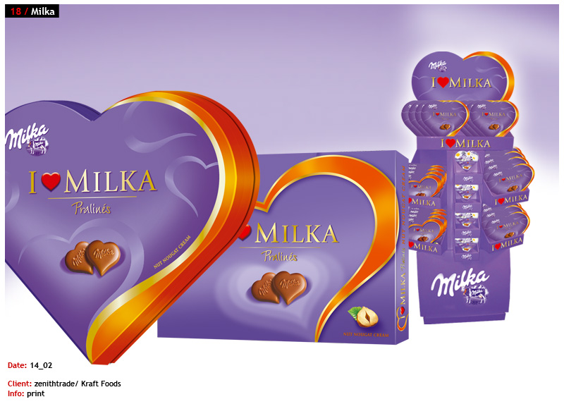 Milka stand opakowania 3D